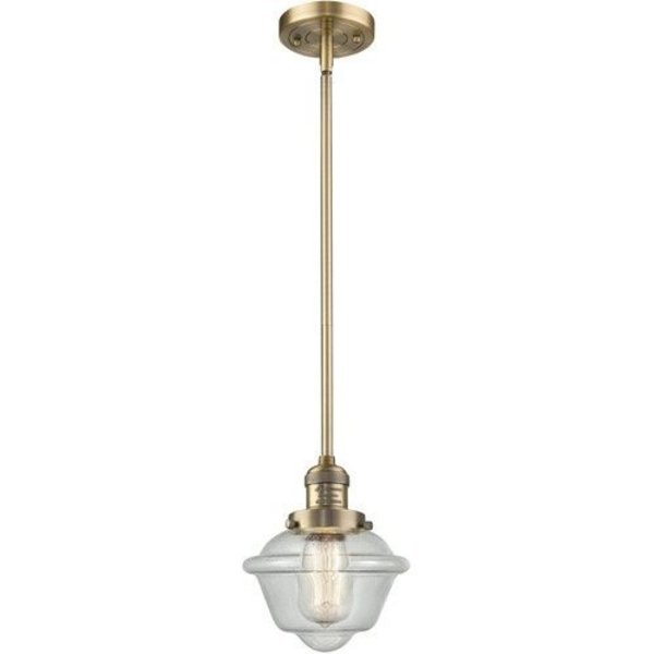 Innovations Lighting 1 Light Vintage Dimmable Led Small Oxford 8" Mini Pendant 201S-BB-G534-LED